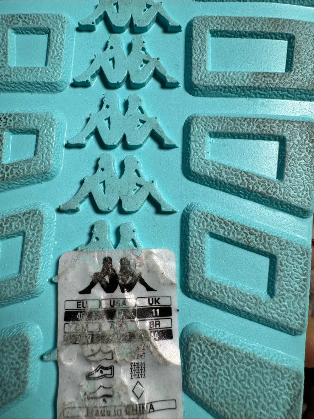 Kappa Aqua Teal Logo-Embossed Slide